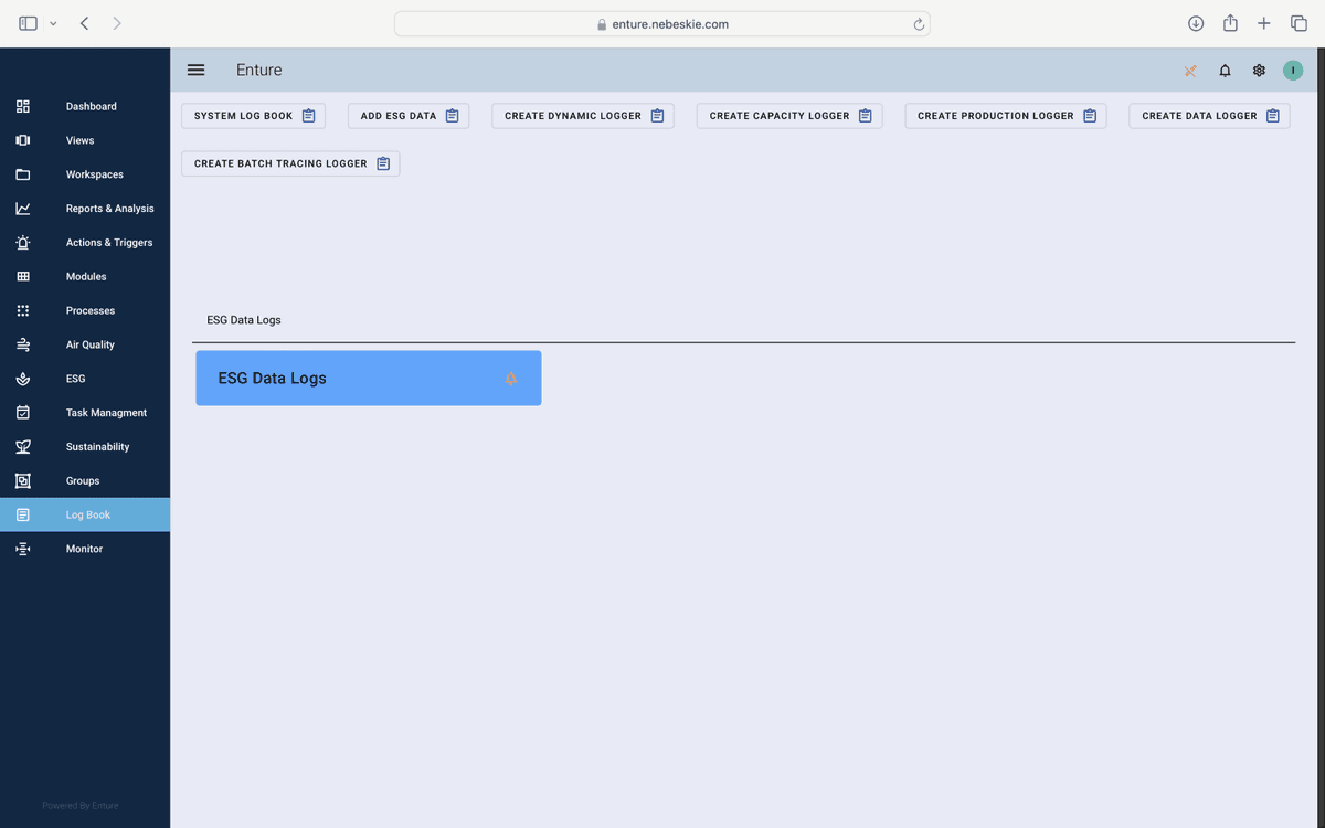 Logbook Tab View