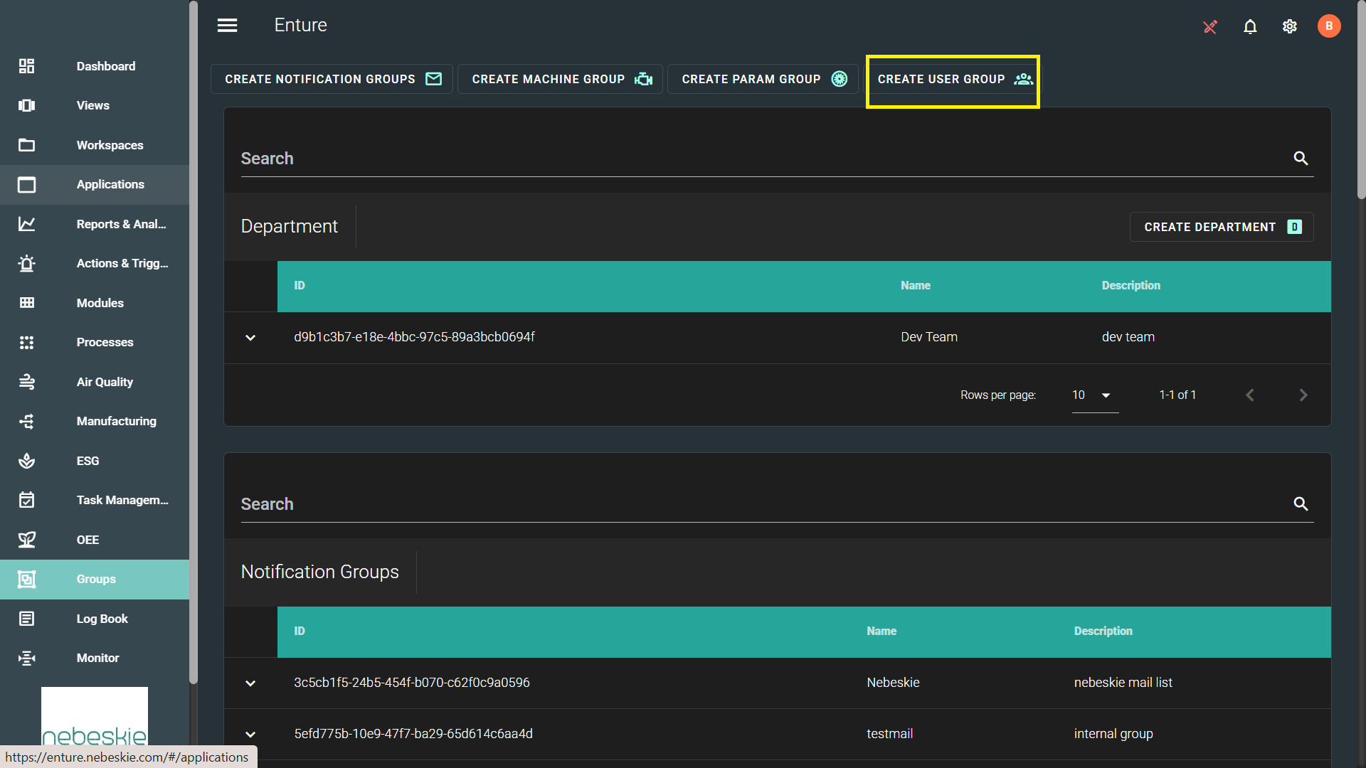 Create User Group
